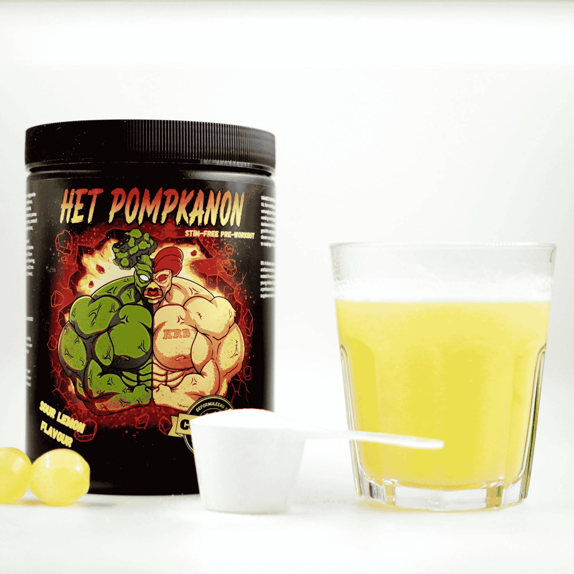 Pompkanon pre workout zonder cafeïne