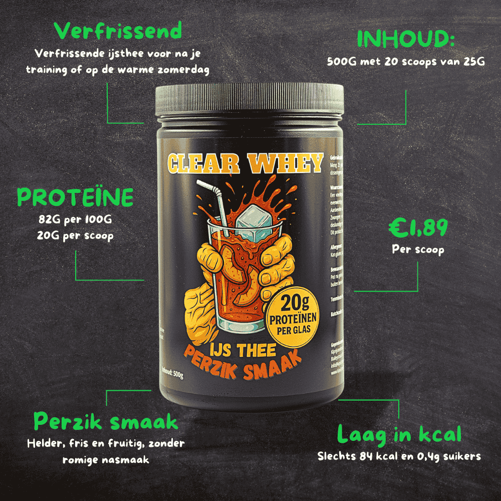 Clear Whey Ijsthee Perzik | Verfrissende Eiwit IJsthee